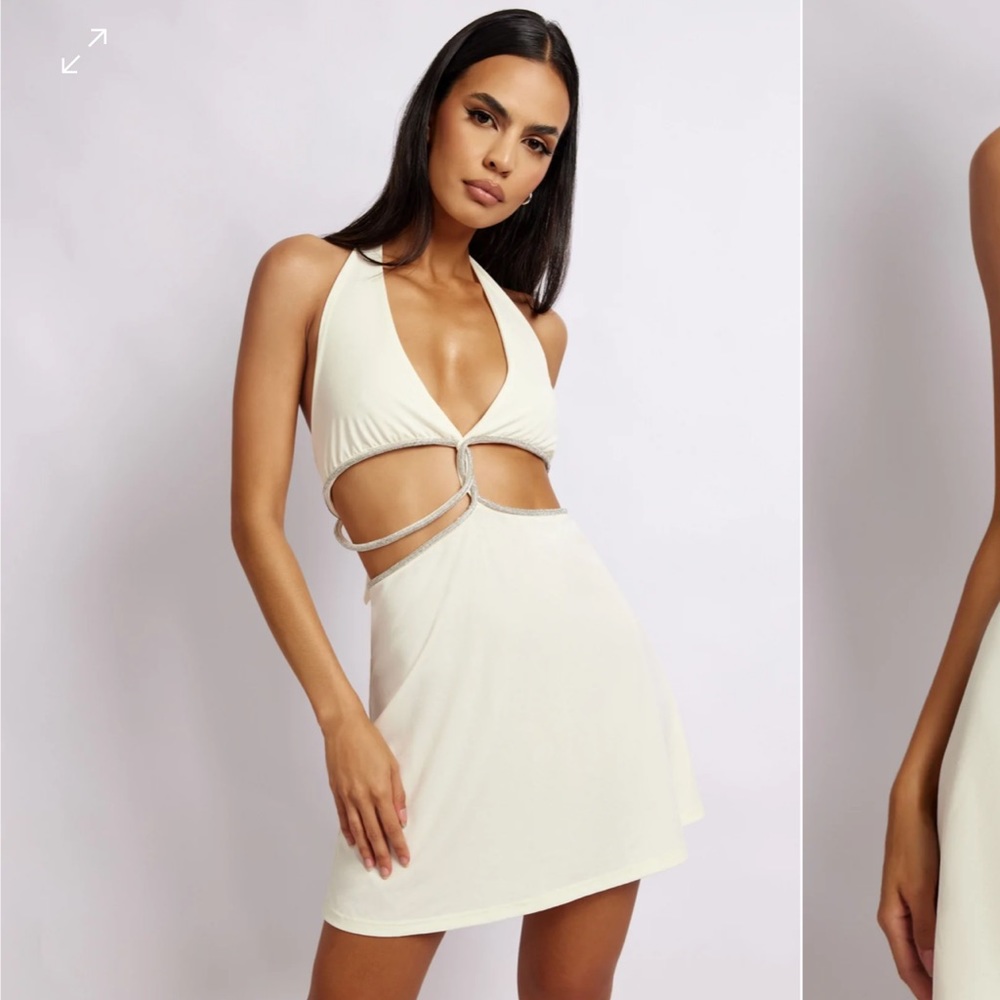 MESHKI NICHA Halter Mini Dress